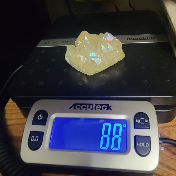 88g Aura Angel Tanzine Quartz Gemstone Rainbow Mineral Specimen - Picture 12 of 12